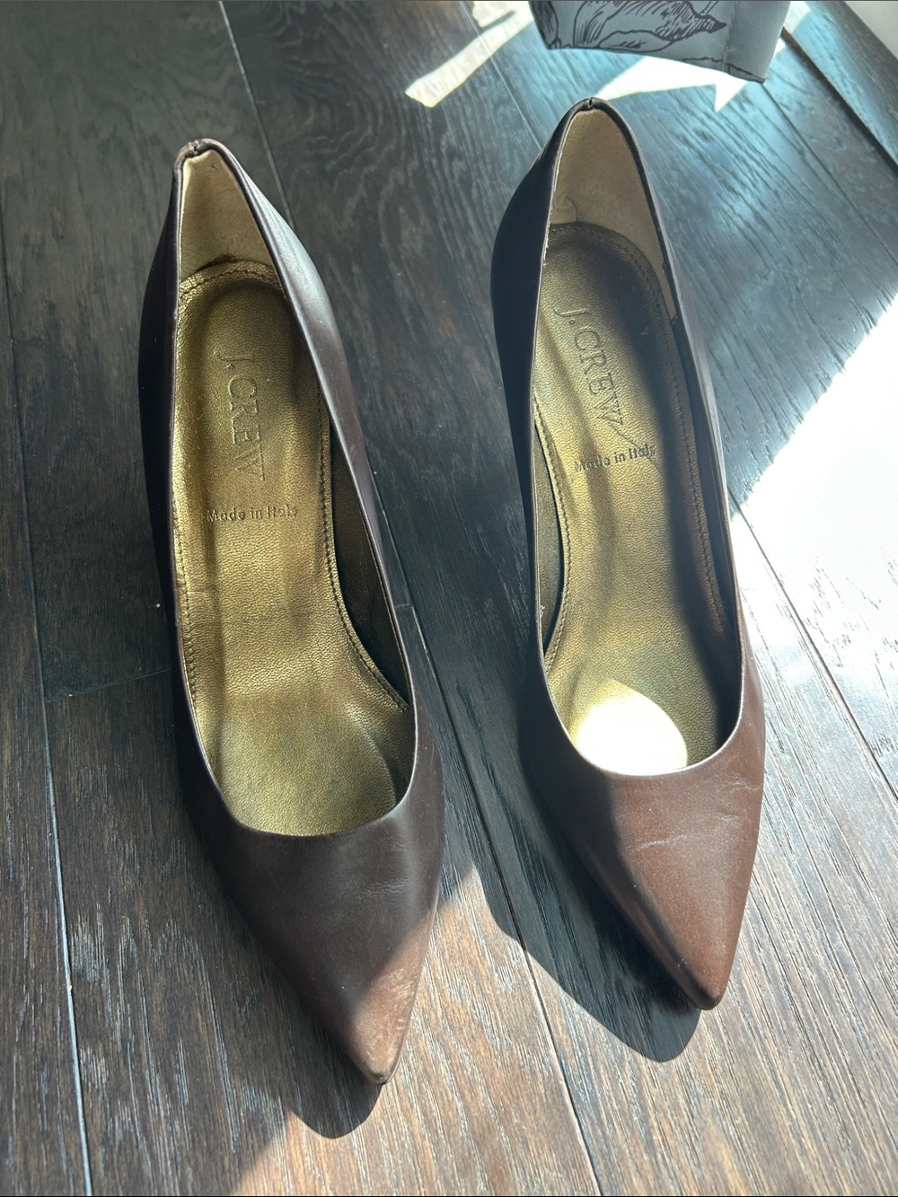 J Crew brown heels 6.5